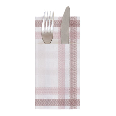 SERVIETTES KANGOUROU 'LIKE LINEN - MADRAS II' 70 G/M2 40x40 CM BORDEAUX SPUNLACE (700 UNITÉS)