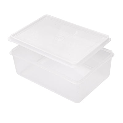 RÉCIPIENT ALIMENTS + COUVERCLE INCORPORÉ 1000 ML 18x12,8x6,5 CM BLANC PP (1 UNITÉ)