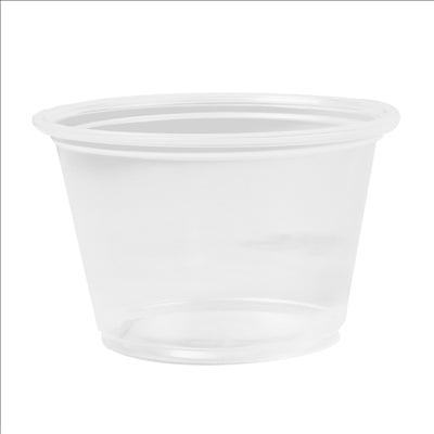 PETITS POTS MICRO-ONDABLES 120 ML Ø7,4x4,6 CM TRANSPARENT PP (2500 UNITÉS)