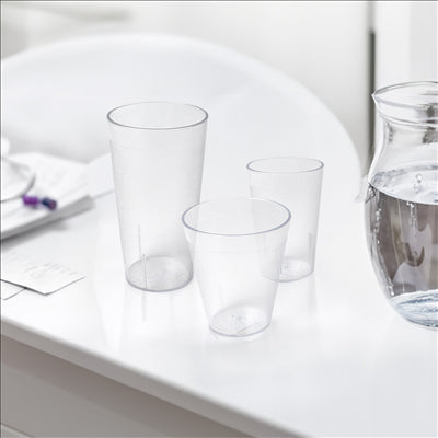 GOBELETS EMPILABLES 230 ML Ø 6,7/5,1x10,2 CM TRANSPARENT POLYCARBONATE (36 UNITÉS)