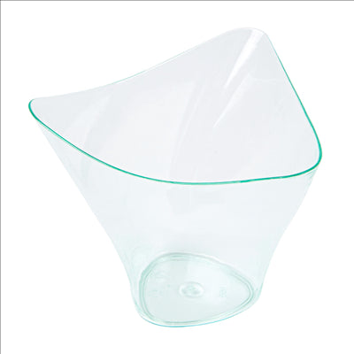 TRIANGLES HAUTS RÉUTILISABLES 100 ML 7,7x7,4x6,3 CM VERT D'EAU PS (576 UNITÉS)