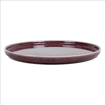 ASSIETTES 'AKALA' Ø26,5x2,3 CM BORDEAUX STONEWARE (6 UNITÉS)