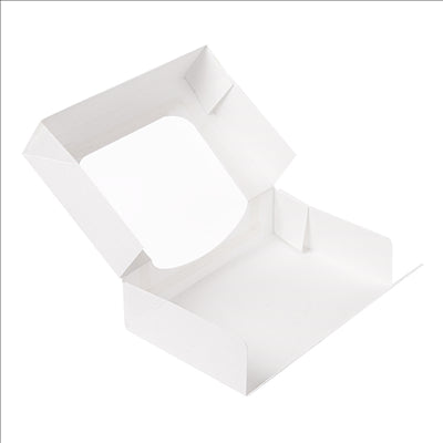 RÉCIPIENTS SUSHI+FÊNETRE 'THEPACK' 230 G/M2 + OPP 17,5x12x4,5 CM BLANC CARTON ONDULÉ NANO-MICRO (400 UNITÉS)