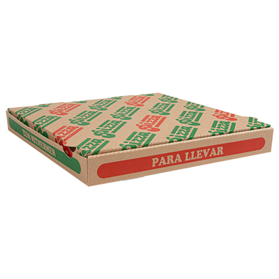 100 Boîtes Pizza Carton Ondulé Microcanal 32x32x3,8 Cm - Thepack