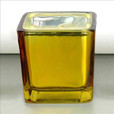 BOUGIE DANS VERRE 5,1x5,1 CM OR PARAFFINE (12 UNITÉS)