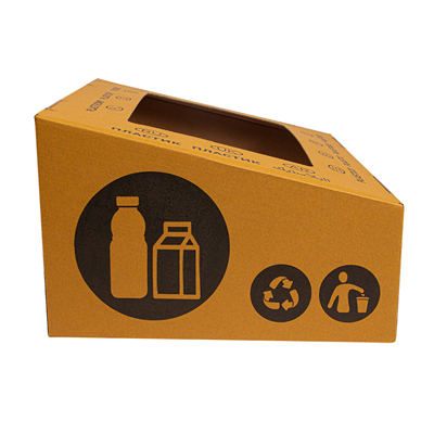 COUVERCLE DE CONTENEUR 38,4x31,1x12 CM JAUNE CARTON (10 UNITÉS)