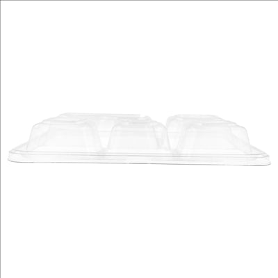 COUVERCLES POUR PLATEAUX 221.92 'BIONIC' 27x22x3,6 CM TRANSPARENT PET (250 UNITÉS)