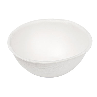 RÉCIPIENTS RONDS 'BIONIC' Ø 7,5x3 CM BLANC BAGASSE (1000 UNITÉS)