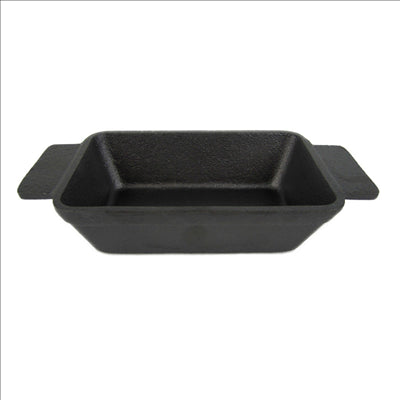 CASSEROLE ÉMAILLÉE 250 ml 13,9(18,2)x9x4 CM NOIR FER (8 UNITÉS)