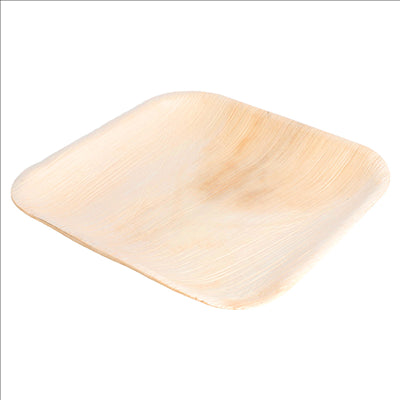 ASSIETTES CARRÉES 'ARECA' 18x18x1,5 CM NATUREL ARECA (200 UNITÉS)