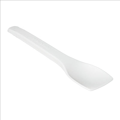 PETITES CUILLÈRES À GLACES EN SACHET 10 CM BLANC CPLA (500 UNITÉS)