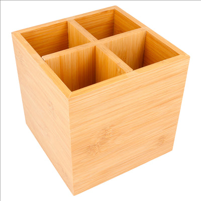 DISPLAY POUR COUVERTS 15x15x15 CM NATUREL BAMBOU (1 UNITÉ)