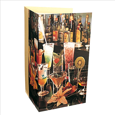 CARTE 3 VOLETS "BAR" 47x30 CM ASSORTI CARTON (1 UNITÉ)
