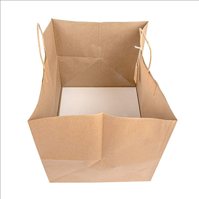 SACS SOS TRAITEUR 'FEEL GREEN' 110 G/M2 43+33x33 CM NATUREL KRAFT (100 UNITÉS)