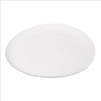 PLATEAUX PÂTISSERIE EN RELIEF 500 G/M2 Ø 32 CM BLANC CARTON (50 UNITÉS)