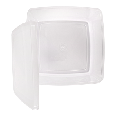 RÉCIPIENT ALIMENTS + COUVERCLE INCORPORÉ 2500 ML 18,5x18,5x11 CM BLANC PP (1 UNITÉ)