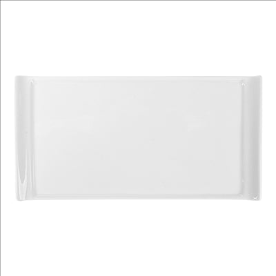 ASSIETTES RECTANGULAIRES 26x12,5x1,6 CM BLANC PORCELAINE (12 UNITÉS)