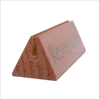 PLAQUES "RESERVADO/RESERVED" 15x4,4x4,4 CM BOIS (10 UNITÉS)