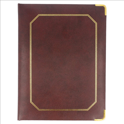 CALEPIN POUR ADDITIONS 16,5x22,5 CM BORDEAUX CUIR (1 UNITÉ)