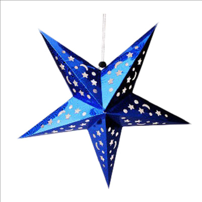 ETOILES À PENDRE Ø 90 CM BLEU PAPIER (10 UNITÉS)