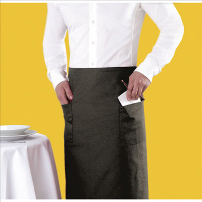 TABLIER FRANÇAIS AVEC 2 POCHES 95x105 CM NOIR POLYESTER (1 UNITÉ)