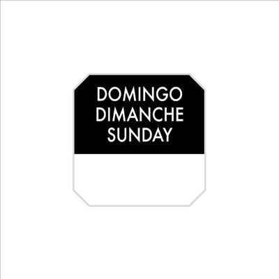 1000 U. ÉTIQUETTES ADHESIVES "DIMANCHE" 2,5x2,5 CM NOIR ADHESIF (1 UNITÉ)