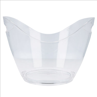 SEAU OVAL 3300 ML 27x20x20 CM TRANSPARENT ACRYLIQUE (1 UNITÉ)