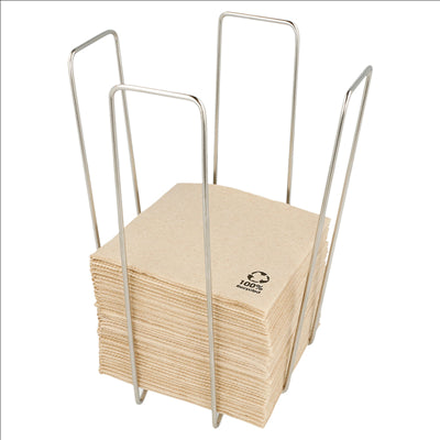 DISTRIBUTEUR SERVIETTES 11x11x18 CM ARGENTE INOX (1 UNITÉ)
