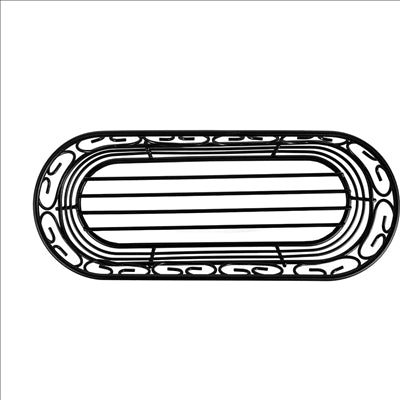 CORBEILLES ALLONGÉES 22,8x9,3x6,4 CM NOIR ACIER (6 UNITÉS)