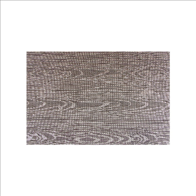 SETS DE TABLE VEINES 45X30 CM NOIR PVC (12 UNITÉS)