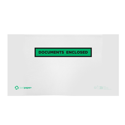 ENVELOPPES AUTOCOLLANTES POUR E-COMMERCE PORTE-DOCUMENTS OUVERTURE PAR LE HAUT 24,4x13 CM int. BLANC CELLULOSE (1000 UNITÉS)