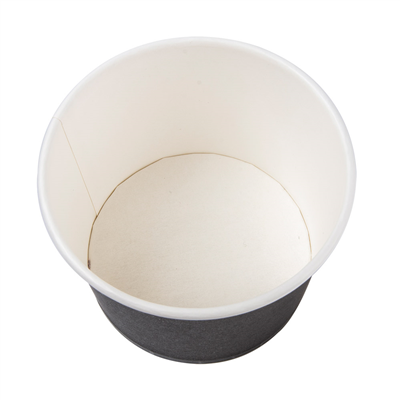 POTS 500 ML 280 + 18 PE G/M2 Ø11x8,2 CM NOIR CARTON (500 UNITÉS)