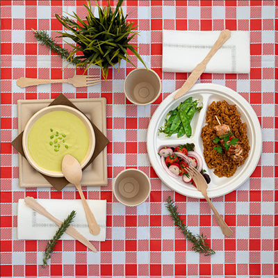 NAPPE EN ROULEAU 'ANETO - VICHY' 48 G/M2 1,20x100 M BLANC CELLULOSE (4 UNITÉS)