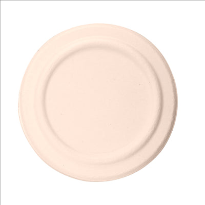 COUVERCLES POUR POTS 228.87 'BIONIC' Ø 12x1,2 CM NATUREL BAGASSE (500 UNITÉS)