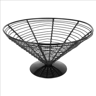 BASKET Ø 23x12,5 CM NOIR ACIER (6 UNITÉ)