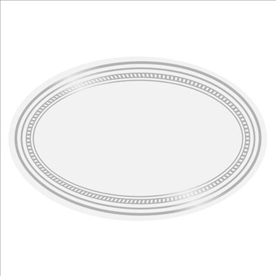 1000 ETIQUETTES ADHESIVES BLANCHES MATE  5,5x3,5 CM ARGENTE ADHESIF (1 UNITÉ)