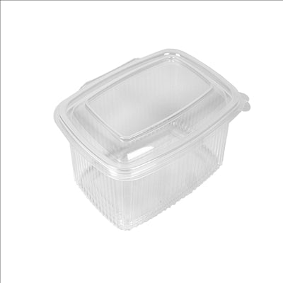 RÉCIPIENT AVEC CHARNIÈRE 1000 ML 18,7x14,4x6,4 CM TRANSPARENT PP (400 UNITÉS)