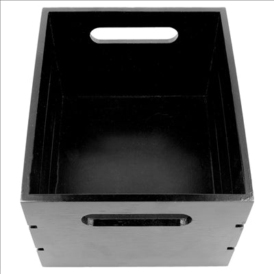 CAISSE PRESENTOIR 19x16x12 CM NOIR BAMBOU (1 UNITÉ)