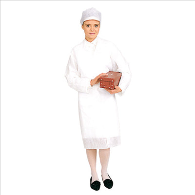 BLOUSES VISITEUR GRANDE 35 G/M2 117 CM BLANC AIRLAID (25 UNITÉS)