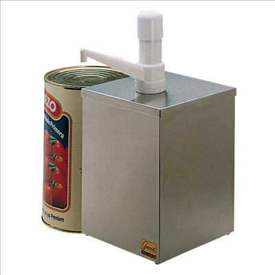 POMPE CONDIMENTS 1 POMPE 18,2x18,2x39 CM ARGENTE INOX (1 UNITÉ)