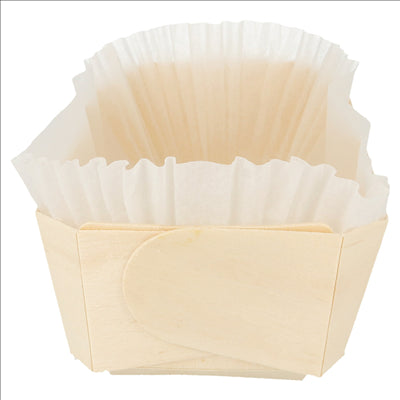 100 U. BARQUETTES BOIS + MOULES SILICONÉS 1450 ML 23x13x7 CM NATUREL BOIS (100 UNITÉS)