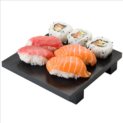 BASE SUSHI 15x15x2,5 CM NOIR BAMBOU (1 UNITÉ)