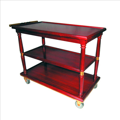 CHARIOT SERVICE CLASSIQUE SALLE À MANGER 'ARROW' 90x50x82 CM MARRON ROUGEATRE BOIS (1 UNITÉ)