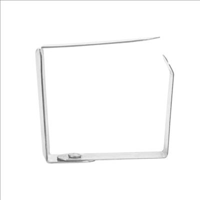 PINCES POUR FIXATION NAPPES 4,7x4x1,2 CM METAL ACIER (144 UNITÉS)