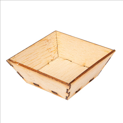 MINI RÉCIPIENTS POUR MISE EN BOUCHE 5x5x2 CM NATUREL BAMBOU (100 UNITÉS)