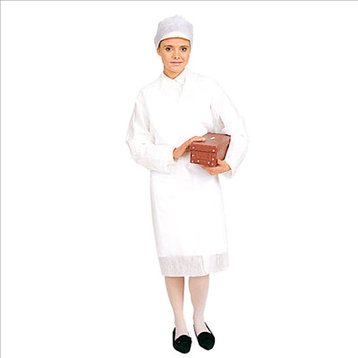 BLOUSES VISITEUR MOYENNE 35 GR/M2 100 CM BLANC AIRLAID (25 UNITÉS)