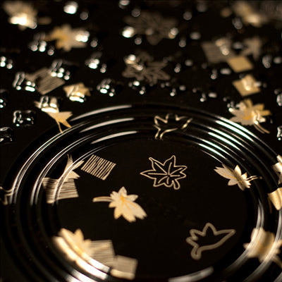 120 U. RÉCIPIENTS + COUVERCLES POUR SUSHI Ø35,6x5 CM NOIR PS (120 UNITÉS)