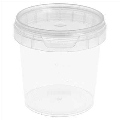 RÉCIPIENTS INVIOLABLES + COUVERCLES 155 ML Ø 6,9x6,8 CM TRANSPARENT PP (960 UNITÉS)