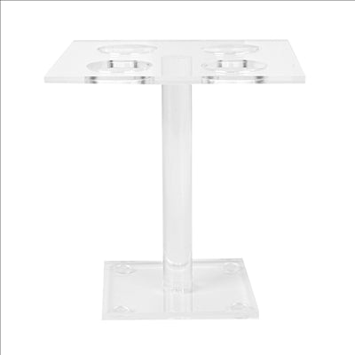 DISPLAY POUR 4 PETITS CORNETS 15x15x15 CM TRANSPARENT ACRYLIQUE (1 UNITÉ)