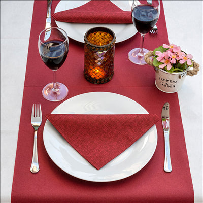 MAXI "TÊTE-À-TÊTE" PRÉ. 120CM (20 FEU.)  55 G/M2 0,5x24 M BORDEAUX AIRLAID (6 UNITÉS)